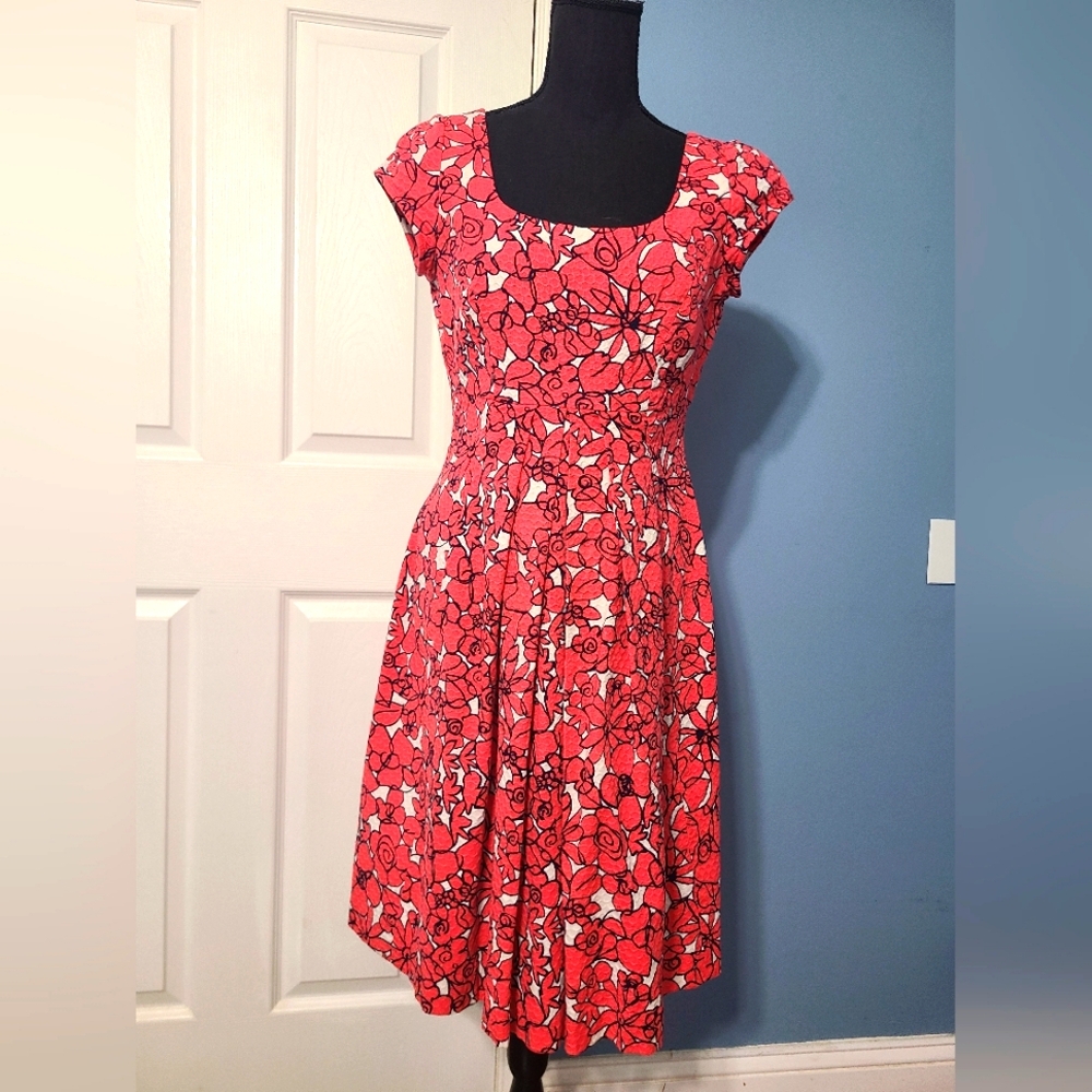 Worth Floral Red A-Line Dress